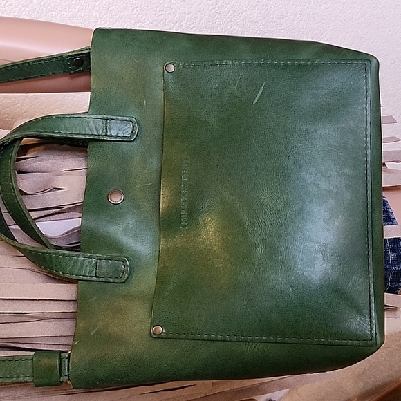 Portland Leather Cowboy Mint Mini Crossbody Tote Bag with Minimalist Design, EUC - Picture 15 of 17